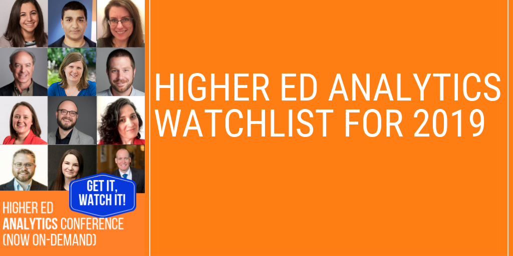 Higher Ed Analytics Watchlist for 2019