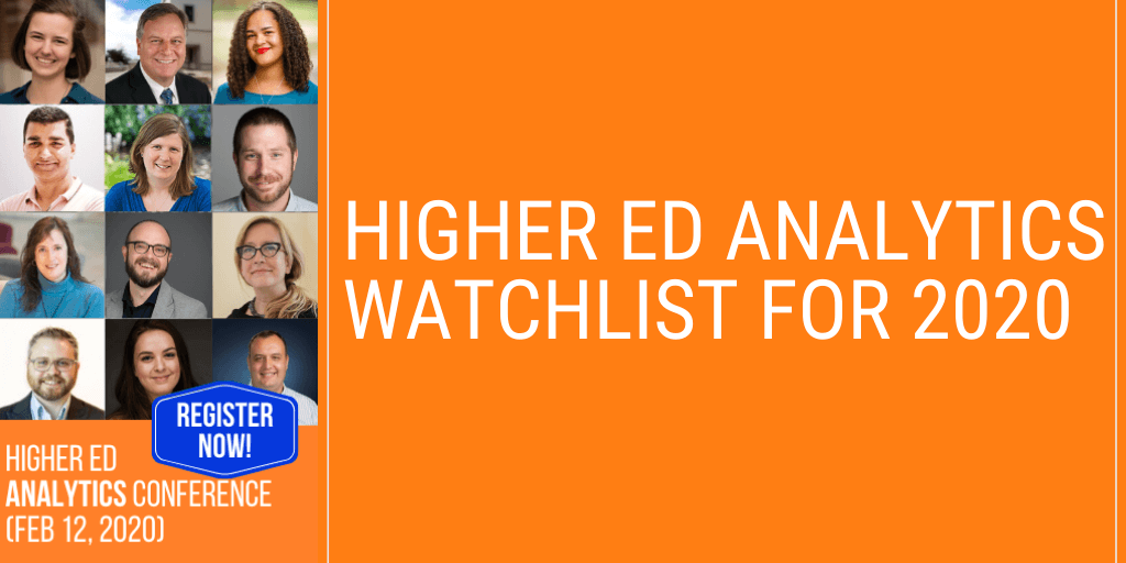 Higher Ed Analytics Watchlist for 2020