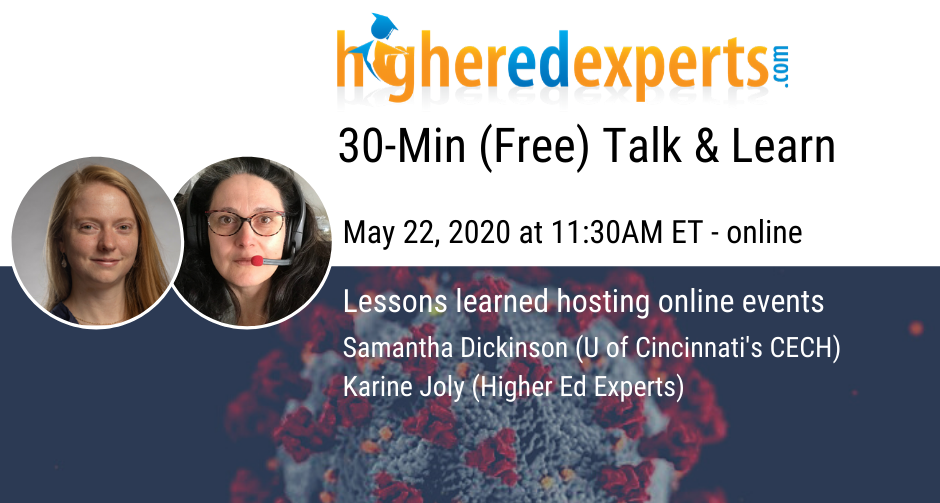 30 Min Higher Ed Online Events Sq
