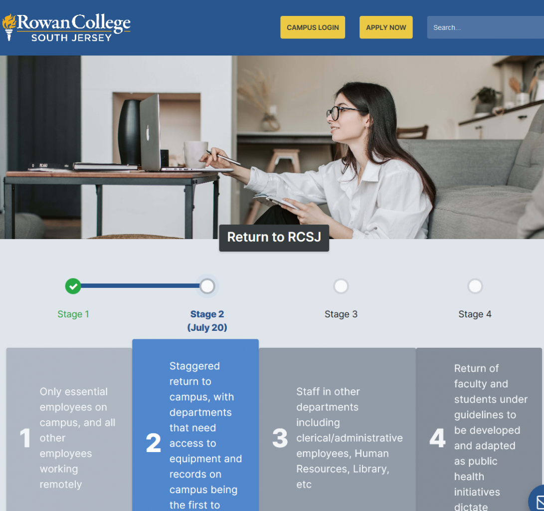 Rowan College South Jersey (Gloucester & Cumberland, New Jersey) - Return to RCSJ Plans